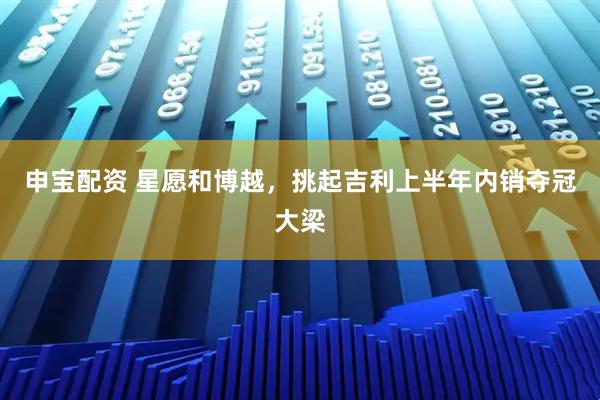 申宝配资 星愿和博越,挑起吉利上半年内销夺冠大梁